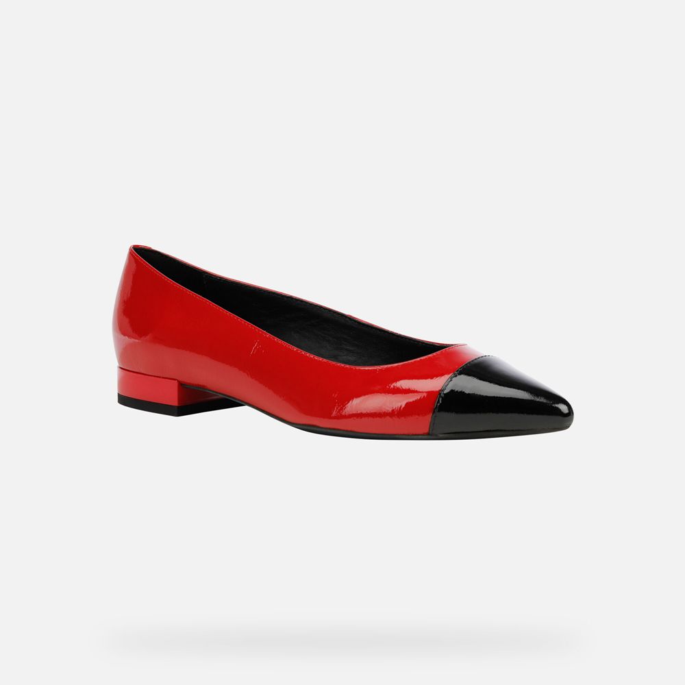 Ballerines Geox Charyssa - Rouge/Noir - Femme 015469-HCA